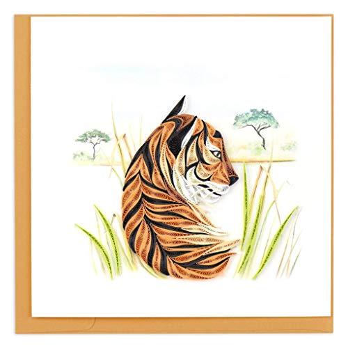 Quilling Card 3-D Greeting Card – BENGAL TIGER