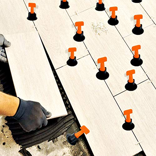 Tile Leveling System 1/16″ Kit, 200 PCS Tile Leveler Spacers,1000 PCS 1/12″ Tile Spacers, 8 Wrench and 200 PCS 1/16″ Replaceable Steel Pins Tile Tools Installation for Walls Flooring Ceramic | The Storepaperoomates Retail Market - Fast Affordable Shopping