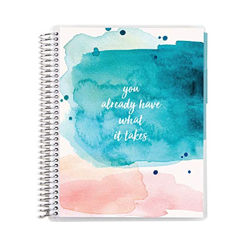 Erin Condren 7″ X 9″ Spiral Bound College Ruled Notebook – Watercolor Splash. 3 Subject Tabbed. 160 Lined Page Note Taking & Writing Notebook. 80Lb Thick Mohawk Paper. Stickers Included