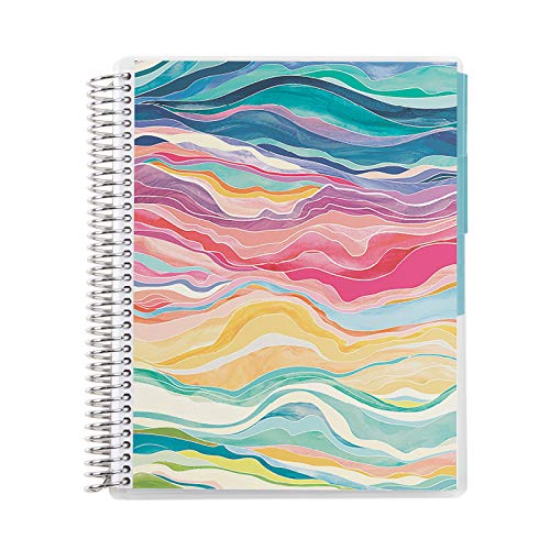 Erin Condren 7″ X 9″ Spiral Bound College Ruled Notebook – Layers. 3 Subject Tabbed. 160 Page Note Taking & Writing Notebook. 80Lb Thick Mohawk Paper. Stickers Included