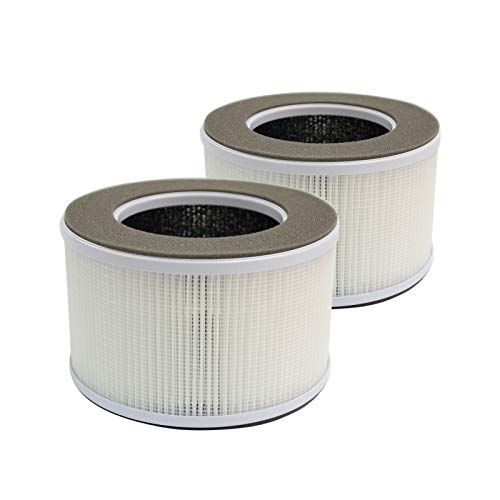 PUREBURG 2-Pack Replacement HEPA Filters Compatible with Membrane Solutions MSB3 Air Purifier