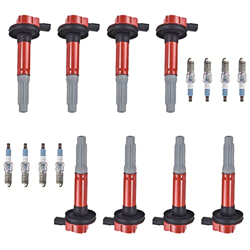 MCK 8pcs High Performance Ignition Coil Pack And Platinum Spark Plug Compatible With Ford Mustang F-150 F150 11 12 13 14 15 16 2011 2012 2013 2014 2015 2016 5.0L 5.0 V8