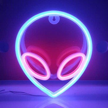 JYWJ Alien Neon Sign,USB or 3-AA Battery Powered Neon Light,LED Lights Table Decoration,Girls Bedroom Wall Décor,Kids Birthday Gift,Wedding Party Supplies Business Gifts Neon Signs (Blue+Pink) | The Storepaperoomates Retail Market - Fast Affordable Shopping