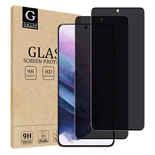 GLBLAUCK [2-Packs] Privacy Screen Protector for Galaxy S21 5G [Not for S21+/Ultra], Anti-Spy Anti-Scratch Easy Installation 9H Hardness Tempered Glass Screen Protectors for Samsung Galaxy S21 (6.2″)