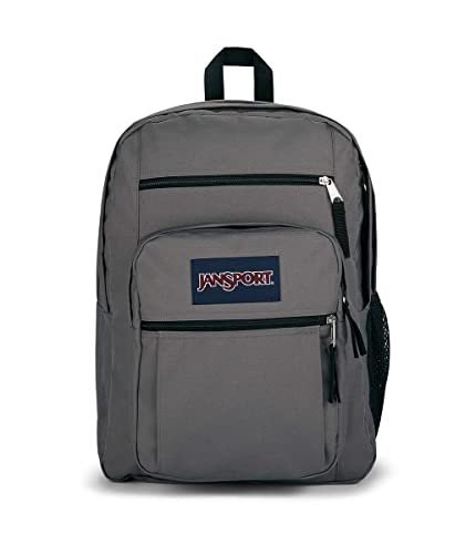 JanSport Big Student Laptop Backpack for College Students, Teens, Graphite Grey Computer Bag with 2 Compartments, Ergonomic Shoulder Straps, 15” Laptop Sleeve, Haul Handle – Rucksack