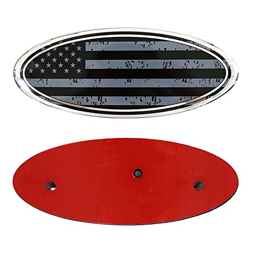 9 Inch Front Grille Tailgate Emblem for Ford, Oval 9″X3.5″, Decal Badge Nameplate for Ford 04-14 F150 F250 F350, 11-14 Edge, 11-16 Explorer, 06-11 Ranger
