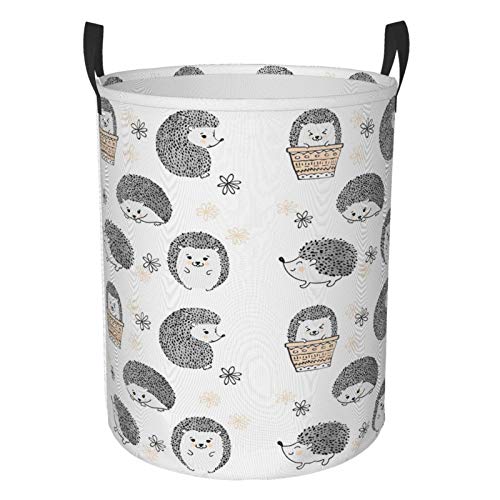 Foruidea Hedgehog Laundry Basket,Laundry Hamper,Collapsible Storage Bin,Oxford Fabric Clothes Baskets,Nursery Hamper for Home,Office,Dorm,Gift Basket