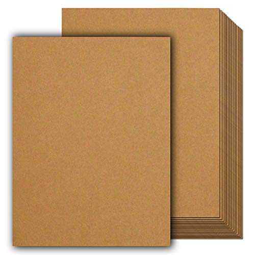 Heavyweight Brown Kraft Cardstock, 100 Sheets (300 GSM = 110 lb Cover = 200lb Text) 8.5 x 11 inches for Arts and Craft, Drawing, DIY Projects