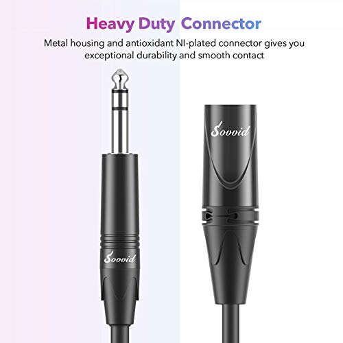 1/4 to XLR Male Cable-Sovvid Quarter inch XLR Male to 1/4 Male Balanced Interconnect Cable 6.35mm TRS Male to XLR Male 3Feet | The Storepaperoomates Retail Market - Fast Affordable Shopping