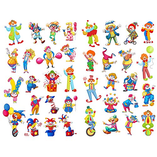 Seasonstorm Cute Circus Clown Decoration Album Planner Stickers Scrapbooking Diary Sticky Paper Flakes (PK661)