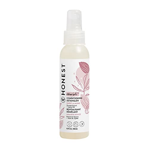 The Honest Company Conditioning Hair Detangler | Leave-in Conditioner + Fortifying Spray | Tear-free, Cruelty-Free, Hypoallergenic | Almond Nourishing, 4 fl oz
