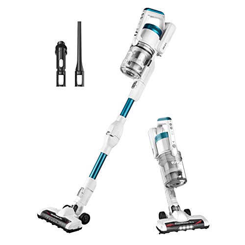 Eureka LED Headlights, Efficient Cleaning with Powerful Motor Lightweight Cordless Vacuum Cleaner, Convenient Stick and Handheld Vac, Flex Blue