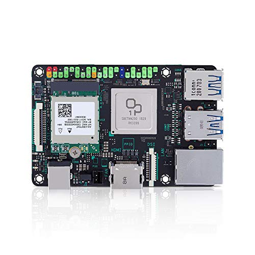 SmartFly info Tinker Board 2S 6-Core 2.0 GHz Rockchip RK3399 Single Board Computer 2GB RAM 16GB eMMC Storage GB LAN Wi-Fi & Bluetooth 5.0 GPIO Connectivity Support 4K Dual-Display