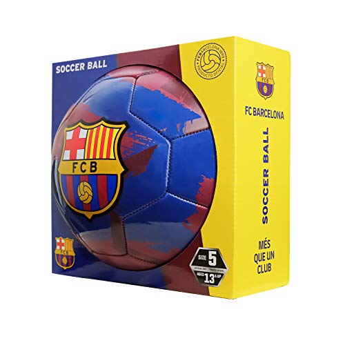 Icon Sports FC Barcelona Brush Team Soccer Ball, Brush Navy, 5