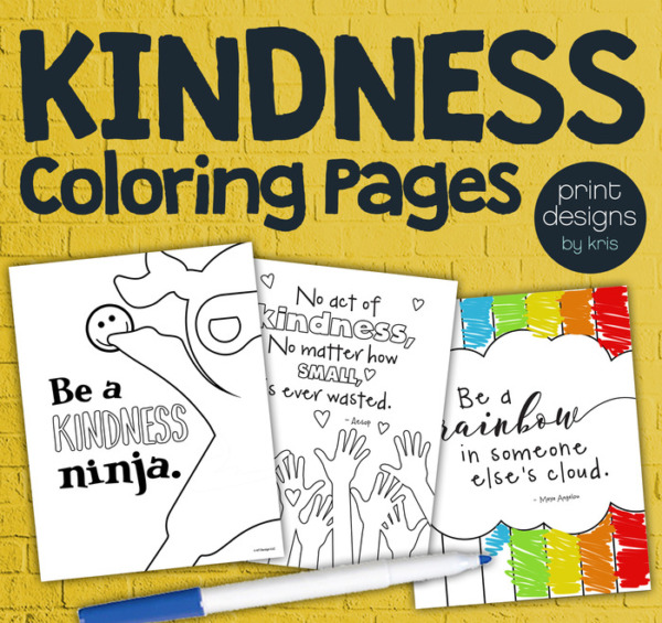Kindness Classroom Coloring Pages • Positive Coloring • Kindness & Helpfulness
