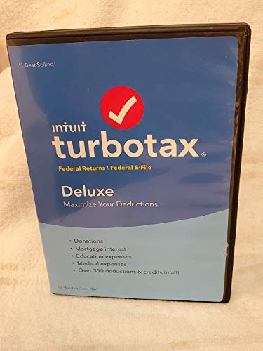 Turbotax 2017 Deluxe Federal Tax Software CD [PC / Mac] [Old Version]
