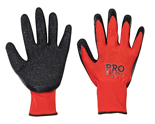 PRO BIKE TOOL Mechanics Gloves – X-Large Size – for Mens and Women – Work Polyester Gloves with Grip, Breathable Material, Machine Washable, Ultra Grippy Protective Mechanic Gloves