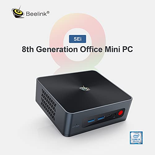 Beelink SEi8 Mini PC 4 Cores 8th gen Intel i5-8279U(Up to 4.1GHz), Mini Desktop16GB RAM 500GB NVMe M.2 SSD Mini Computer, Gigabit Ethernet, 4K HD, Dual HDMI, WiFi 5, BT5.0, Support Auto Power On | The Storepaperoomates Retail Market - Fast Affordable Shopping