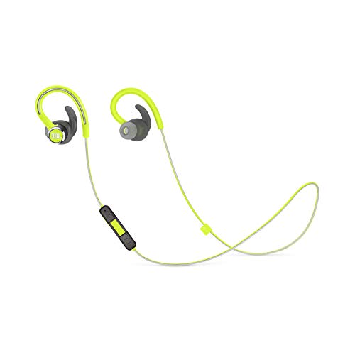 JBL Reflect Contour 2.0 – In-Ear Wireless Sport Headphone with 3-Button Mic/Remote – Green (Renewed)