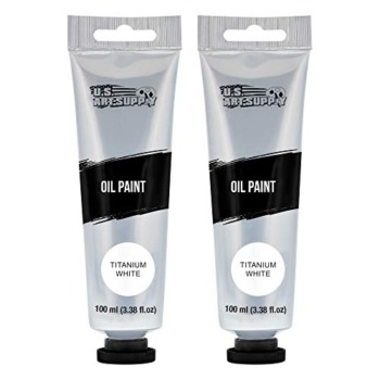U.S. Art Supply Artists Oil Color Paint, Titanium White, 2 Extra-Large 100ml Tubes – Professional Grade, Excellent Tinting Strength, Mixable – Portrait Painting, Canvas, Wood Media – Student, Beginner | The Storepaperoomates Retail Market - Fast Affordable Shopping