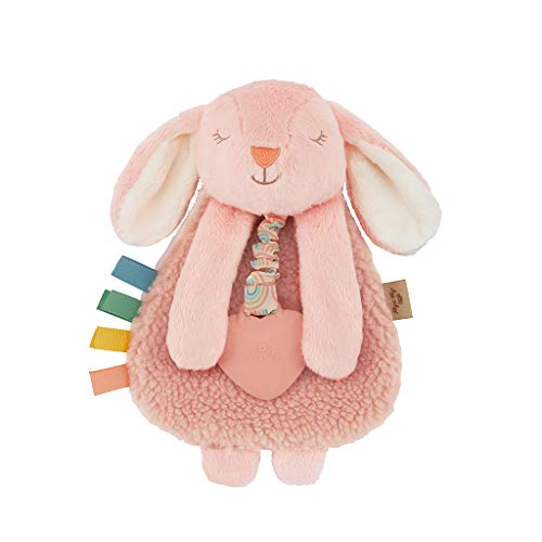 Itzy Ritzy – Itzy Lovey Including Teether, Textured Ribbons & Dangle Arms; Features Crinkle Sound, Sherpa Fabric and Minky Plush; Bunny