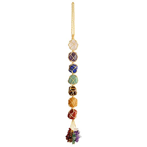7 Chakra Healing Crystals Feng Shui Hanging Ornament Car Ornament Meditation Hanging Ornament Window Ornament for Home Decor Party Decor