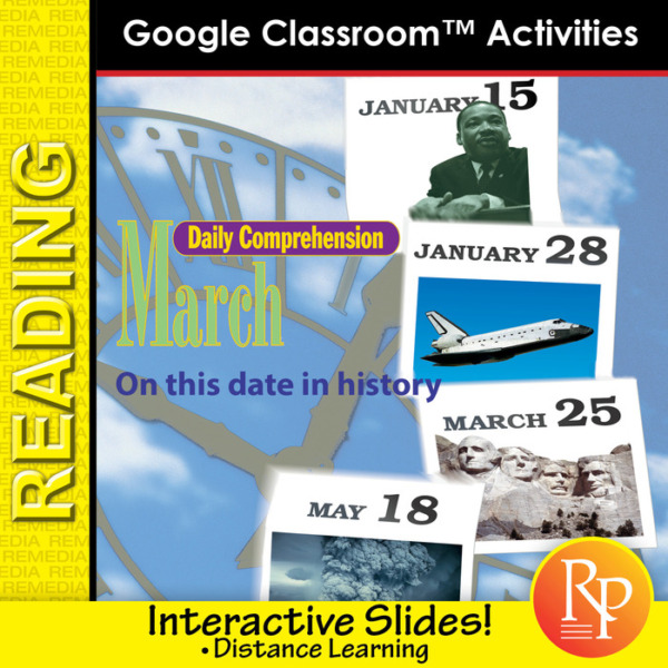 Google Classroom Activities: March Daily Comprehension