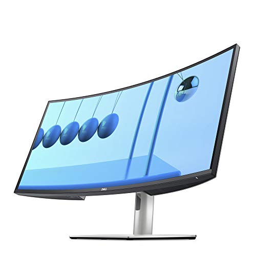 Dell U3421WE UltraSharp Curved, 34.14 Inch Ultrawide Monitor WQHD (3440 x 1440p at 60Hz), in-Plane Switching Technology, 100mmx100mm VESA Mounting Support, Platinum Silver