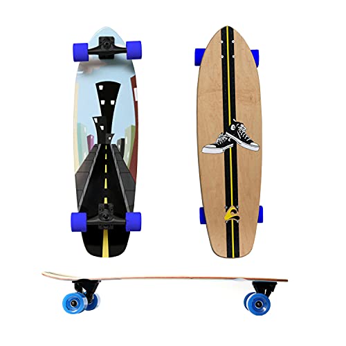 Abrazo 33″ x 9.5″ Empire Cruiser Skateboard | Complete Skateboard for Beginners, Kids, Teens, and Adults