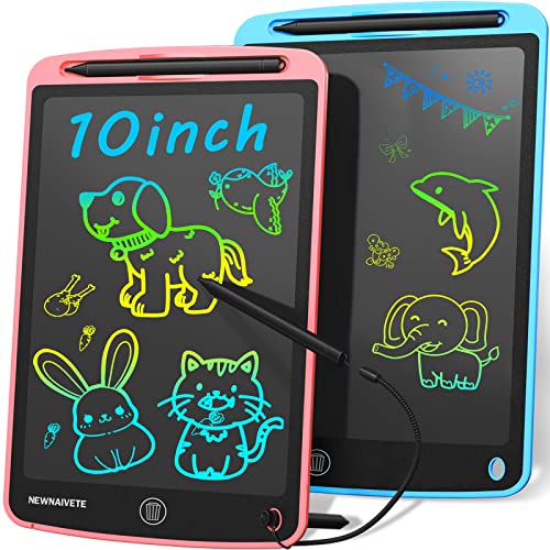 LCD Writing Tablet, 2 Pack 10 Inch Colorful Doodle Board Drawing Pad for Kids, Erasable Electronic Painting Pads, Learning Educational Easter Toy Gift for Age 3 4 5 6 7 8 Year Old Girls Boys Toddlers | The Storepaperoomates Retail Market - Fast Affordable Shopping