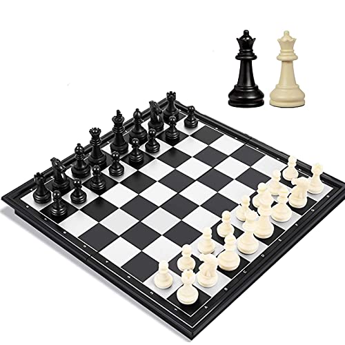Magnetic Travel Chess Set, 10 inch Chess Board with Portable Folding Board Games Chess for Kids, Adults