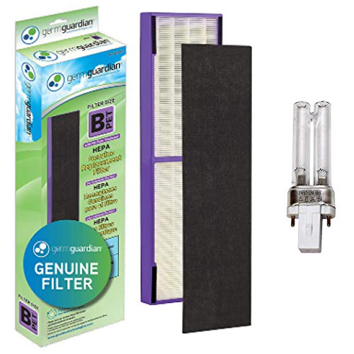 Germ Guardian FLT4850PT True HEPA Genuine Air Purifier Replacement Filter with GermGuardian LB4000 Genuine UV-C Replacement Bulb