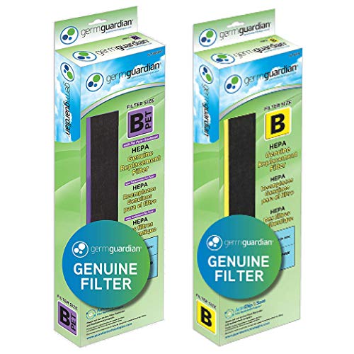 Germ Guardian FLT4850PT True HEPA Genuine Air Purifier Replacement Filter with Germ Guardian FLT4825 HEPA GENUINE Air Purifier Replacement Filter