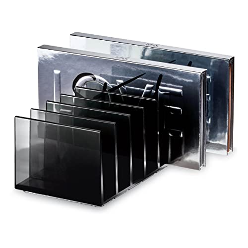 iDesign The Sarah Tanno Collection Plastic Cosmetics and Palette Organizer, Made from Recycled Plastic, Clear/White