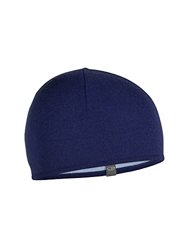 Icebreaker Merino Standard Unisex Pocket Hat Winter Wool Beanie, Royal Navy/Island, One Size