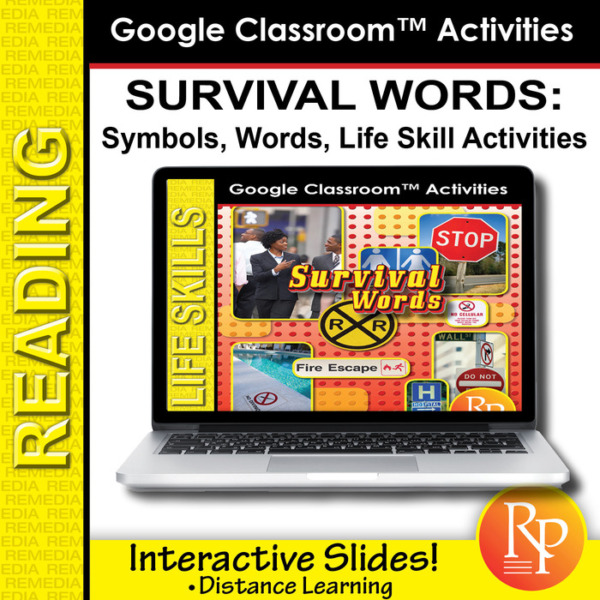 Google Classroom Activities: Essential Vocabulary – Survival Words