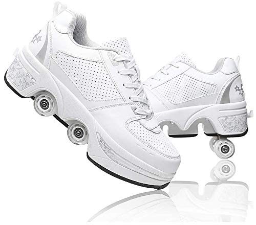 Multifunctional Roller Skates Shoes Deformation Automatic Walking Shoes with Double-Row Deform Wheel Adult Children’s Skating Shoes,6