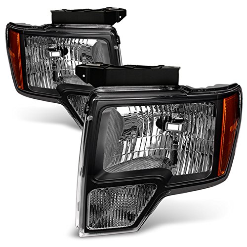 AKKON – For Black 09-14 Ford F150 F-150 For Non Projector Headlight Model Pickup Truck Headlight Replacement