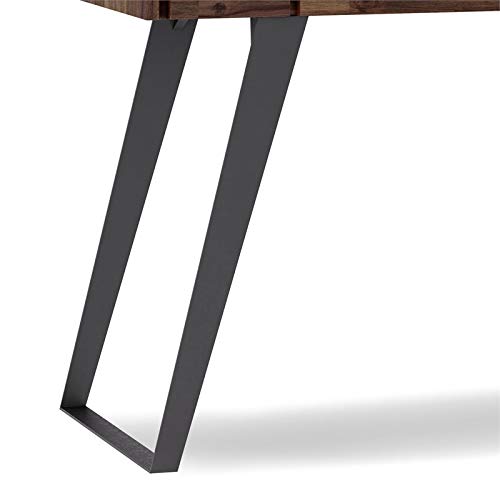 SIMPLIHOME Lowry SOLID WOOD and Metal Modern Industrial 44 inch Wide Home Office Desk, Writing Table, Workstation, Study Table Furniture in Distressed Charcoal Brown | The Storepaperoomates Retail Market - Fast Affordable Shopping