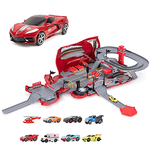 Micro Machines Corvette Raceway Transforming Corvette into Raceway Playset – Toy Cars for Kids and Collectors – Collect Them All – Amazon Exclusive