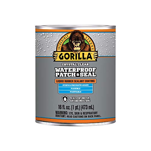 Gorilla Waterproof Patch & Seal Liquid, Clear, 16 Ounces, (Pack of 1)