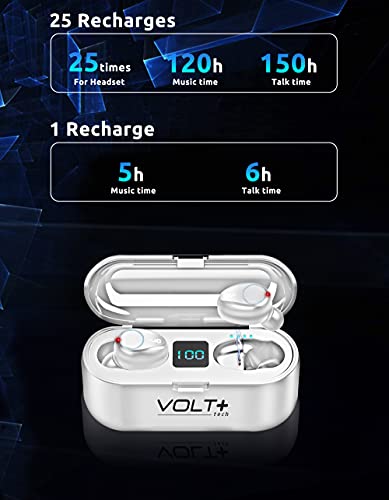 VOLT PLUS TECH Wireless Bluetooth Earbuds for Samsung Phones, All Galaxy Z/Galaxy A/Galaxy Note/Galaxy S/S22/Ultra/S22+/S21/Ultra/S21+/S20/5G, F9 TWS and IPX7 Waterproof with 2000mAh Charging Case | The Storepaperoomates Retail Market - Fast Affordable Shopping