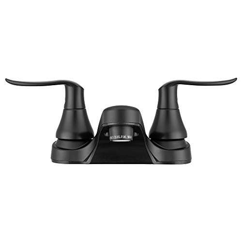 Dura Faucet DF-PL700LH-MB RV Bathroom Faucet with Winged Levers – Matte Black