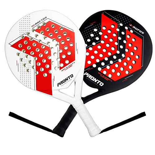 Padel Racket with Carry Bag – PRONTO Rufus – Improved Precision, Control and Power – 3K Carbon Fiber Faces, Carbon Fiber Frame and Black Soft EVA Core – 2 Extra Anti-Slip Grips Included | The Storepaperoomates Retail Market - Fast Affordable Shopping