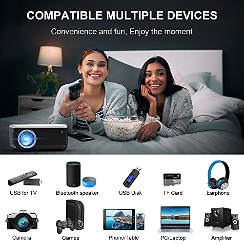 Mini Bluetooth Projector Built in DVD Player, Portable DVD Projector 1080P Support Projector for Outdoor Movies, FANGOR Home Video Projector Compatible with Phone/laptop/PS4/ USB/SD | The Storepaperoomates Retail Market - Fast Affordable Shopping