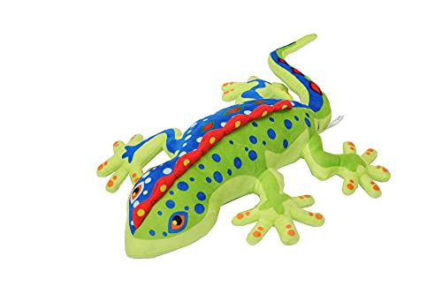 Realistic Lizard Stuffed Animal, Soft Lizard Plush Toy with Spots, Colorful Gecko Stuffed Animal, Durable Gecko Plush Reptilian Toy, Huggable Gift for Kids Children Boys Girls, Unique Decoration, 22”
