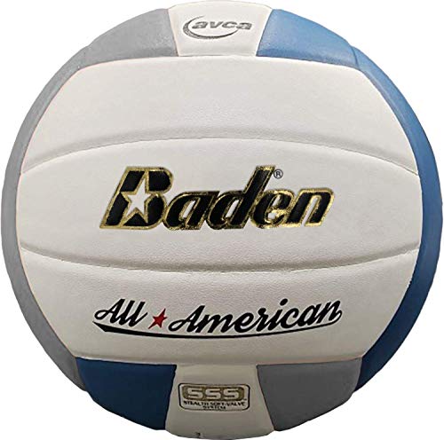 Baden All-American Composite Game Volleyball Official Size Grey/Blue/White