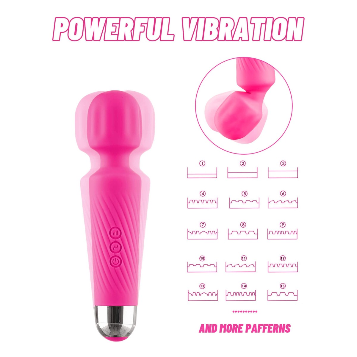 19:30 PM Upgraded Personal Wand Massager Powerful – Rechargeable Mini Massager with 10 Modes Speed Waterproof Quiet Handheld Wireless for Back, Neck, Shoulder | The Storepaperoomates Retail Market - Fast Affordable Shopping