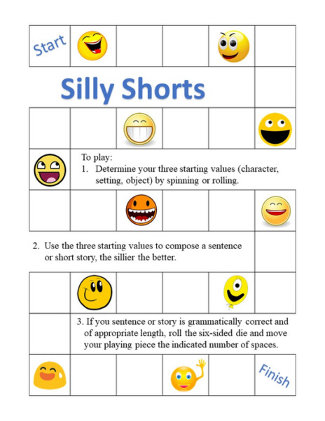 Silly Shorts: A Speaking Practice Board Game