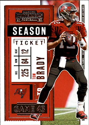 2020 Contenders NFL Season Ticket #12 Tom Brady Tampa Bay Buccaneers Army Green Pants Official Football Trading Card by Panini America (Stock photo used, card is straight out of pack and box, Sharp Corners, Centering Varies)